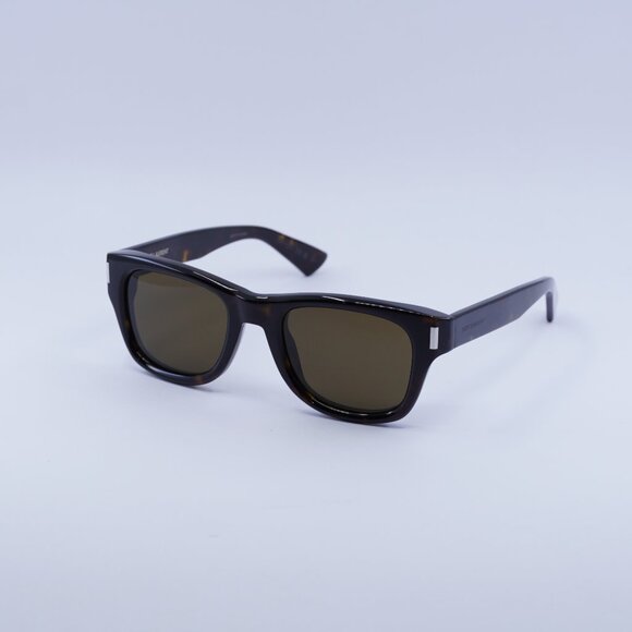 🕶️ New Saint Laurent SL801 002 Sunglasses - Dark Havana Frame, Brown Lenses